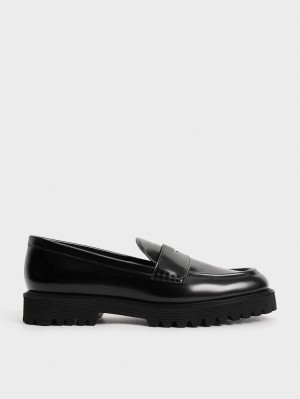 Loafers Charles And Keith Χοντρός Penny μαυρα | 20837-XOAS