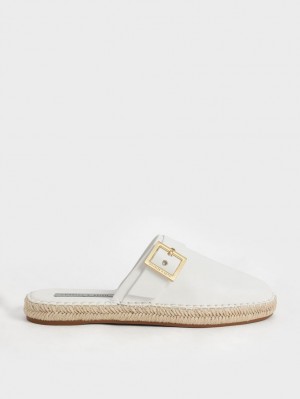 Mules Charles And Keith Buckled εσπαντριγιεσ ασπρα | 87563-VAQS