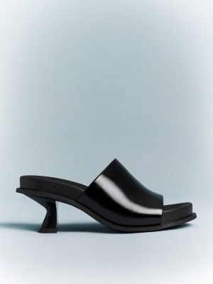 Mules Charles And Keith Clio Slant Heel μαυρα | 65943-WVOY