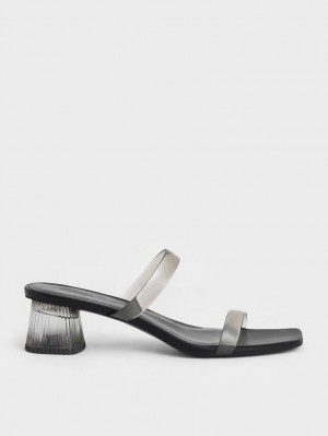 Mules Charles And Keith Double λουρακια See-Through μαυρα | 85963-BPNU