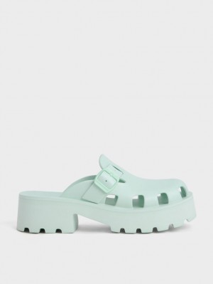 Mules Charles And Keith Mae Buckled flatforms μεντα | 84315-LVJG