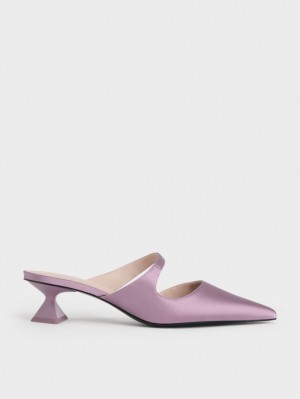 Γοβεσ Charles And Keith Asymmetric Sculptural Heel μωβ | 58367-YWGD