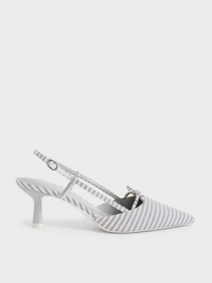 Γοβεσ Charles And Keith Bow-Tie Slingback ανοιχτο μπλε | 54682-UVTC