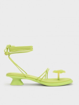 Σανδαλια Charles And Keith Butterfly Tie-Around ανοιχτο πρασινο | 54870-LZSJ