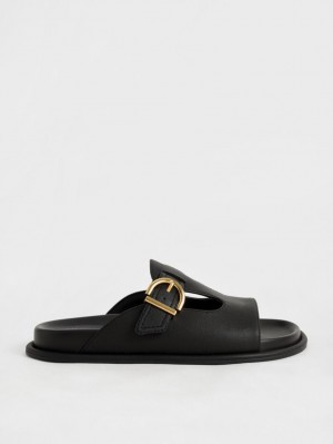 Σαγιοναρεσ Charles And Keith Cut-Out Buckled μαυρα | 35067-DNZO