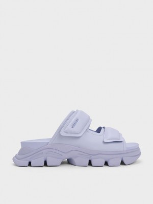 Σαγιοναρεσ Charles And Keith Dash Double λουρακια μωβ | 94206-WJIB