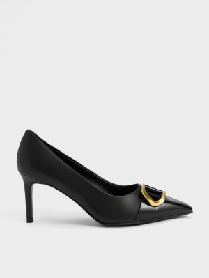 Γοβεσ Charles And Keith Gabine δερματινα μαυρα | 80794-XLTA