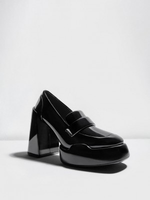 Γοβεσ Charles And Keith Lula λουστρινι Loafer μαυρα | 51096-OQZM