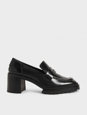 Γοβεσ Charles And Keith Penny Loafer μαυρα | 01735-TDIW