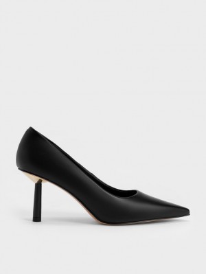 Γοβεσ Charles And Keith Pointed-toe Cylindrical Heel μαυρα | 12965-VBZA