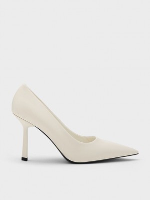 Γοβεσ Charles And Keith Pointed-toe κρέμα | 04179-WURV