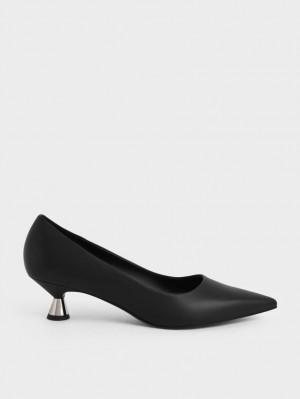 Γοβεσ Charles And Keith Spool Heel μαυρα | 37125-FQTZ