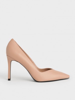 Γοβεσ Charles And Keith Tapered Square-toe Μπεζ | 08956-IBJK
