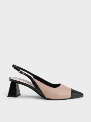 Γοβεσ Charles And Keith toe Cap Slingback Μπεζ | 29460-WRQD