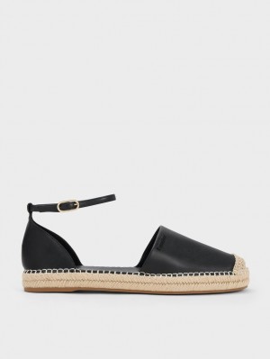 Παπουτσια Μπαλαρινεσ Charles And Keith Ankle-λουρακια εσπαντριγιεσ μαυρα | 59261-FJTB