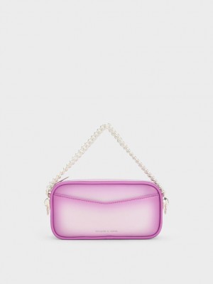 τσάντεσ χιαστί Charles And Keith Cayce Ombre Boxy μωβ | 31570-WDQC
