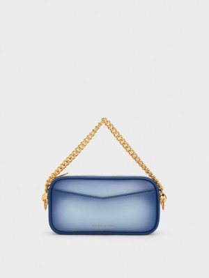 τσάντεσ χιαστί Charles And Keith Cayce Ombre Boxy σκουρο μπλε | 79564-ARKH