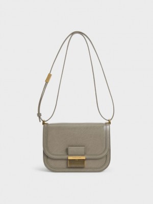 τσάντεσ χιαστί Charles And Keith Charlot γκρι | 25189-UYDC