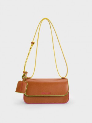 τσάντεσ χιαστί Charles And Keith Clove καφε | 45039-GDTF