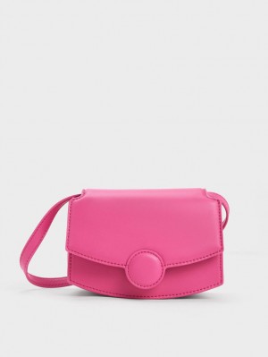 τσάντεσ ώμου Charles And Keith Clover Curved φουξια | 29365-CPXM