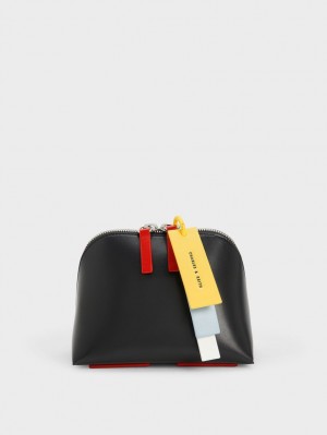 τσάντεσ χιαστί Charles And Keith Cockade μαυρα | 85143-TEXD