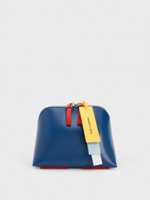 τσάντεσ χιαστί Charles And Keith Cockade σκουρο μπλε | 65073-QEKW
