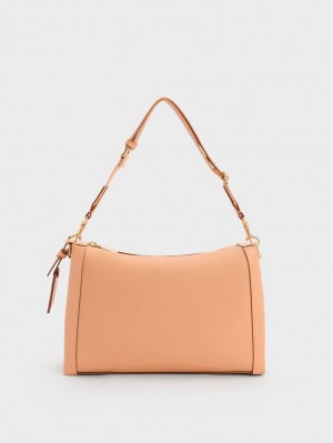 τσάντεσ ώμου Charles And Keith Cordele Slouchy πορτοκαλι | 18290-ZMSX