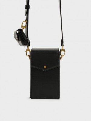 τσάντεσ χιαστί Charles And Keith Elongated μαυρα | 02153-MGVX