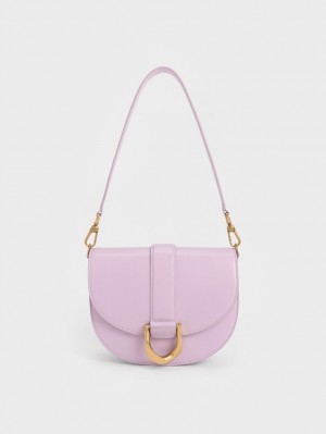 Τσάντες Σέλας Charles And Keith Gabine μωβ | 38954-BLOS