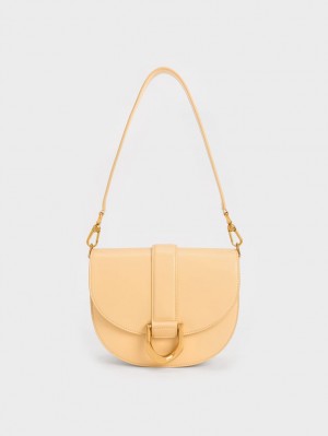 Τσάντες Σέλας Charles And Keith Gabine Μπεζ | 42317-BLJE