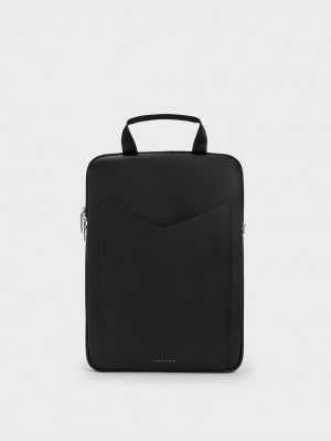 τσάντεσ ώμου Charles And Keith Gaia Laptop μαυρα | 42058-BNRQ
