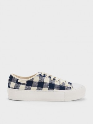 Αθλητικα Παπουτσια Charles And Keith Gingham σκούρο μπλε | 16379-XMPA