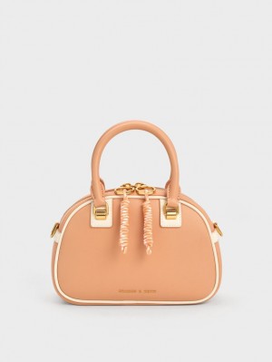 τσάντεσ ώμου Charles And Keith Gwiana Bowling πορτοκαλι | 43695-HAFW