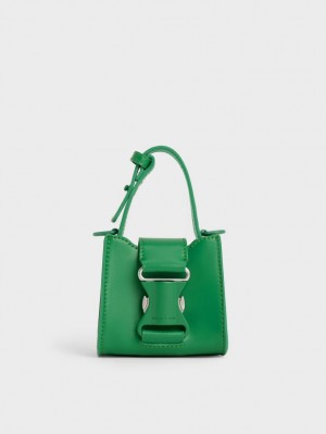 μίνι τσάντες Charles And Keith Ivy Top Handle πρασινο | 10652-JGCM