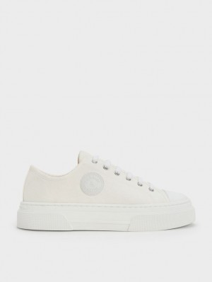 Αθλητικα Παπουτσια Charles And Keith Kay καμβα ασπρα | 46578-BSYH