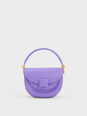 Τσάντες Σέλας Charles And Keith Koa Half-Moon μωβ | 26837-NOKA