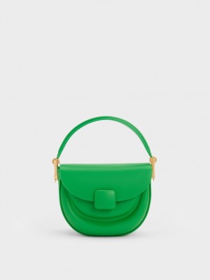 Τσάντες Σέλας Charles And Keith Koa Half-Moon πρασινο | 37546-EVDN