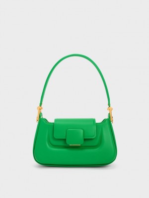 τσαντα χειροσ Charles And Keith Koa Push-Lock Top πρασινο | 76529-TZEO