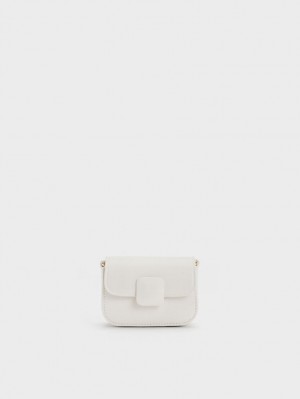 τσάντεσ χιαστί Charles And Keith Micro Koa κρέμα | 43095-EMDA