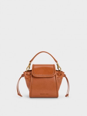 τσαντα χειροσ Charles And Keith Mini Ashby Top καφε | 76509-XYDR