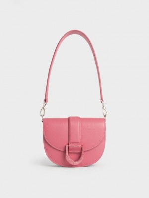 Τσάντες Σέλας Charles And Keith Mini Gabine δερματινα κοραλι | 60793-JMXA