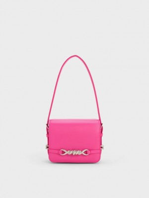 τσάντεσ ώμου Charles And Keith Mini Henrietta φουξια | 86025-ICXA