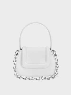 τσαντα χειροσ Charles And Keith Shiloh Top ασπρα | 27614-GCSL