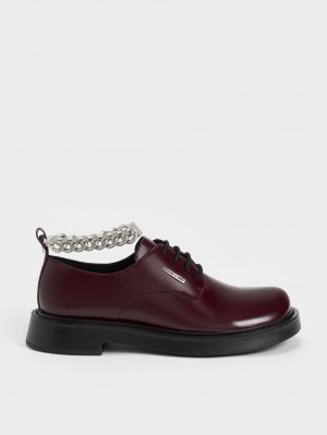 Παπουτσια Ντερμπι Charles And Keith Χοντρός Chain μπορντο | 60294-BPKO