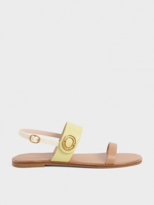 Σανδάλια Με Λουριά Charles And Keith Metallic Accent Back Πολύχρωμο | 57140-CIBA