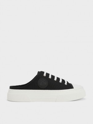Αθλητικα Παπουτσια χωρισ Κορδονια Charles And Keith Kay καμβα μαυρα | 14860-VFLD