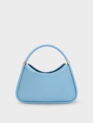 τσάντα hobo Charles And Keith Lara μπλε | 30451-UXMO