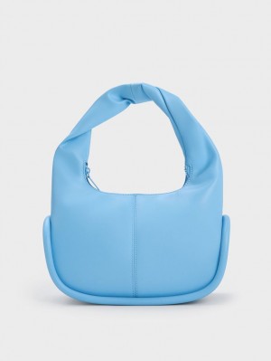 τσάντα hobo Charles And Keith Tubular Slouchy μπλε | 72015-GXEA