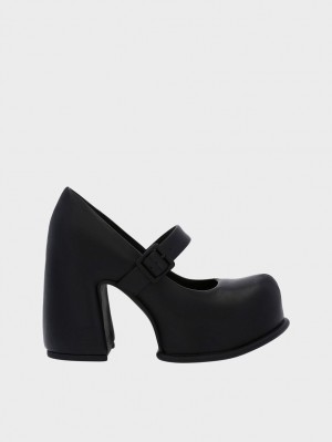 παπουτσια mary jane Charles And Keith Pixie flatforms μαυρα | 60592-QLMG