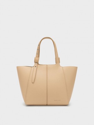 τσάντεσ tote Charles And Keith Altea Μπεζ | 91370-RCLV